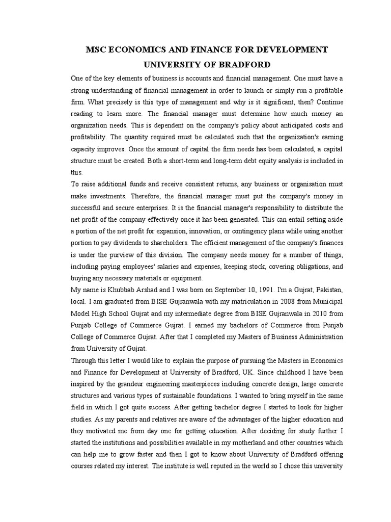 Msc economics and finance for development uob download free pdf