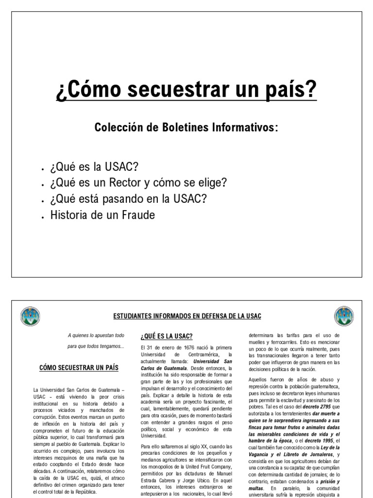 Qué Está Pasando en La Usac | PDF | Guatemala