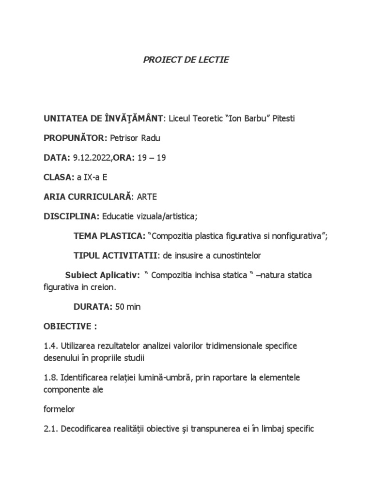 Pedagogie Clasa A IX - A | PDF