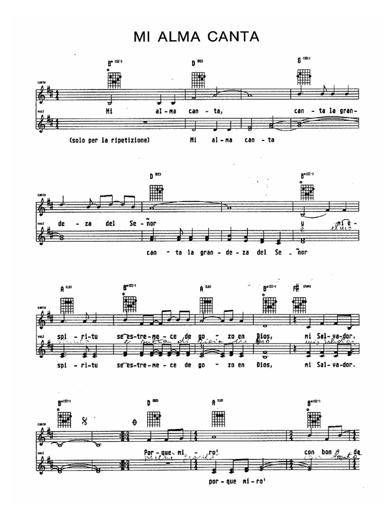 Spartiti Mi Alma Canta PDF