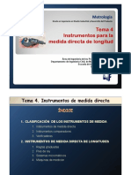 Tema 4. Instrumentos para La Medida Directa de Longitud