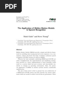 Applicatoins of HMM in Speech
