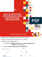 Lesson 6b Vectors Operations (Vector Projections and Direction Angles - Cosines)