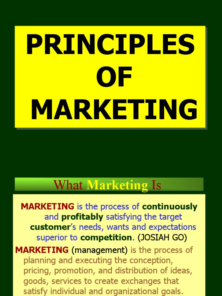 1 Definition of Marketing, 3 Cs of Marketing, Key Result Areas, and