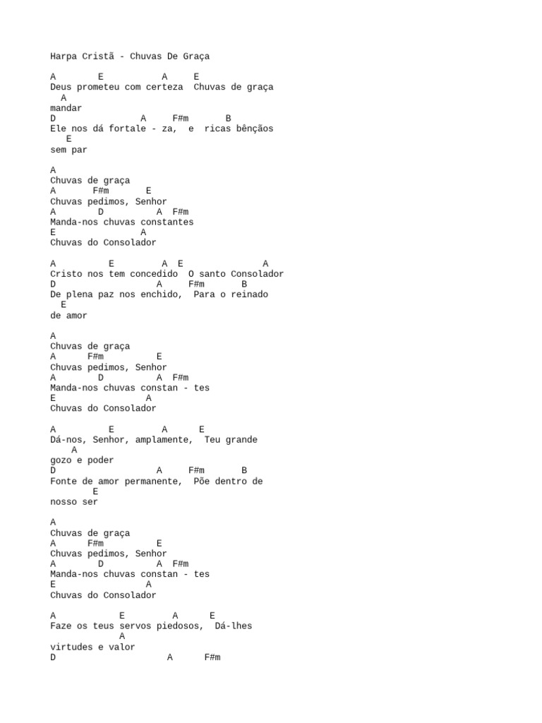 Harpa Cristã Chuvas De Graça Pdf