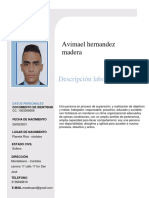 Perfil laboral Avimael Hernández madera