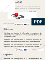 UFCD 6585 Circuitos e Transporte de Informaã Ã o Nas Unidades e Serviã Os Da Rede Nacional de Cuidados de SaÃºde