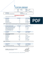 Hemograma completo de Rottweiler macho de 1.6 años con linfocitosis