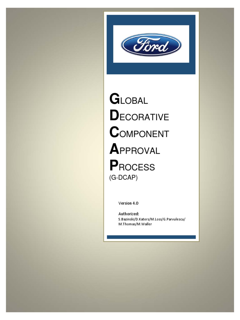 0010 Ford GDCAP | PDF | Specification (Technical Standard) | Business