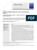 Sentido de Dignidad Al Final de La Vida, Una Aproximación Empirica 2013