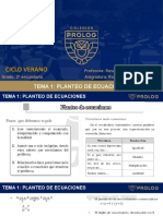 Tema 1-Planteo de Ecuaciones 2° Secundaria