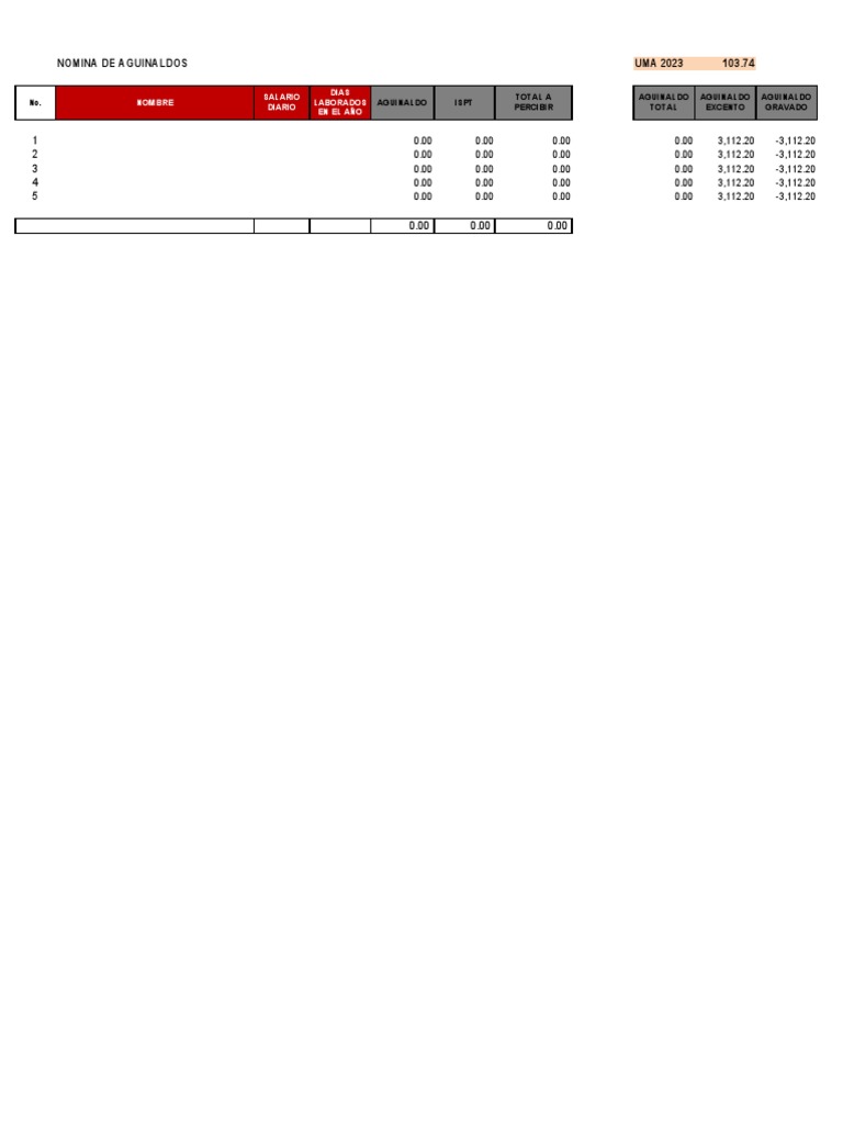 Calculo Aguinaldo PDF