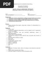 Preparing Med From An Ampule Checklist