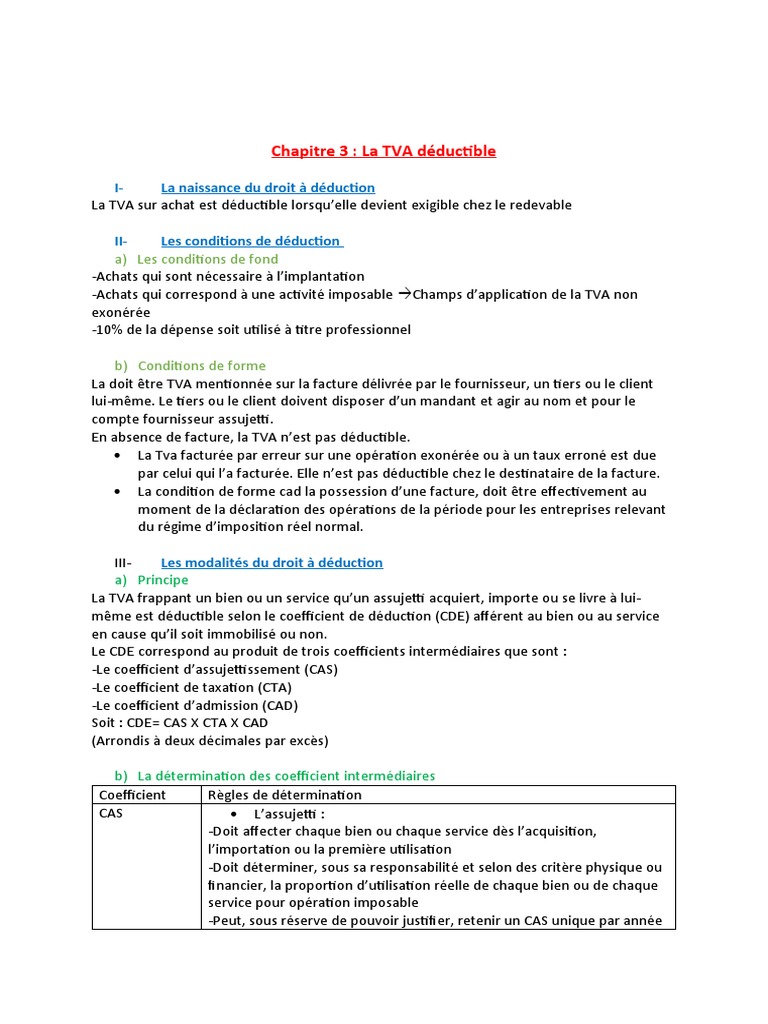 comment déclarer une tva déductible négative