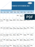 September-November 2022: Activity Calendar