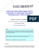 Gestion Du Risque Hemorragique Chez Le Cardiopathe en Odontologie Chirurgicale