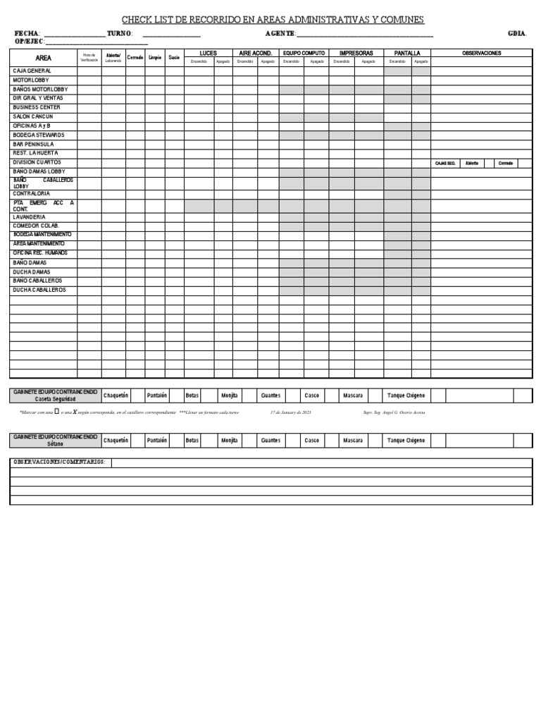 Check List de Ingreso Administrativo | PDF