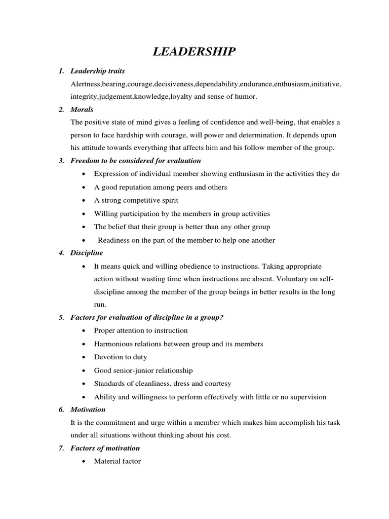 LEADERSHIP | PDF | Leadership | Disciplines