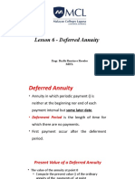 Lesson 6 - Deferred Annuity