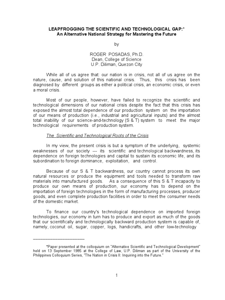 Bridging the Tech Gap in the Philippines | PDF | Research And ...