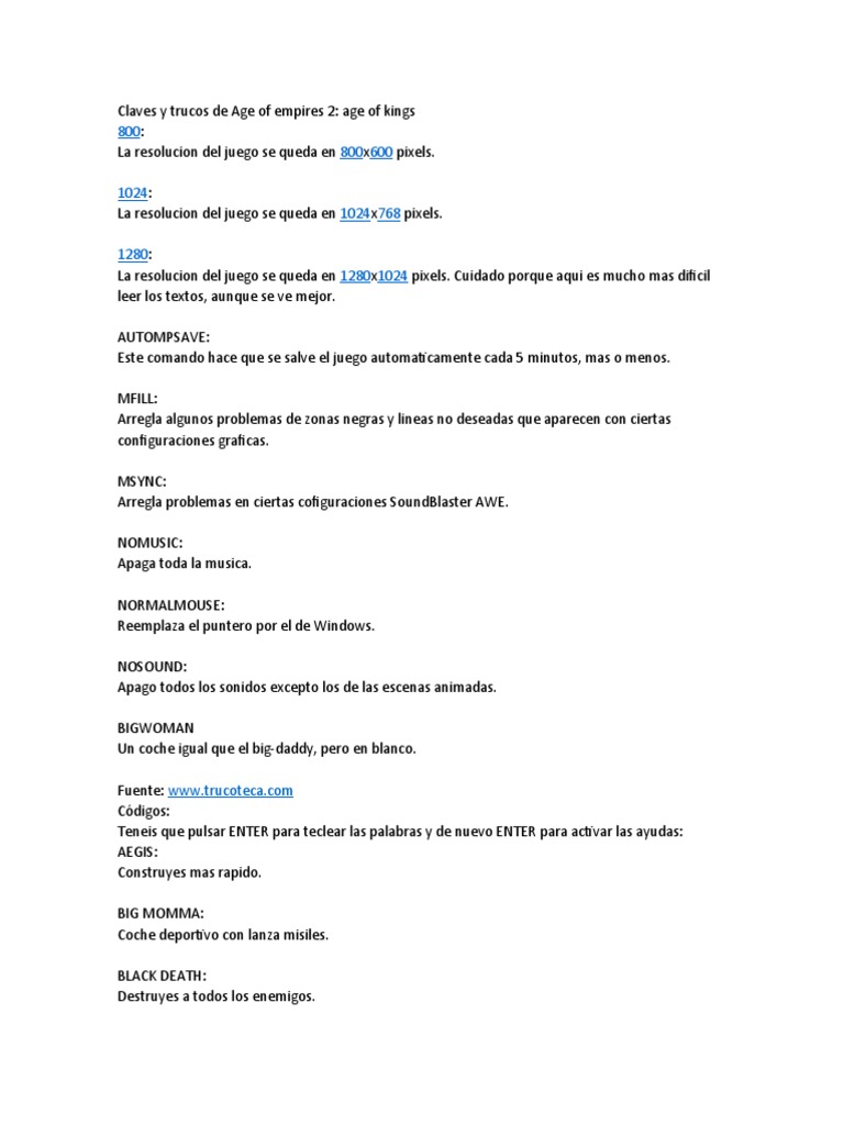 Claves y Trucos de Age of Empires 2 PDF