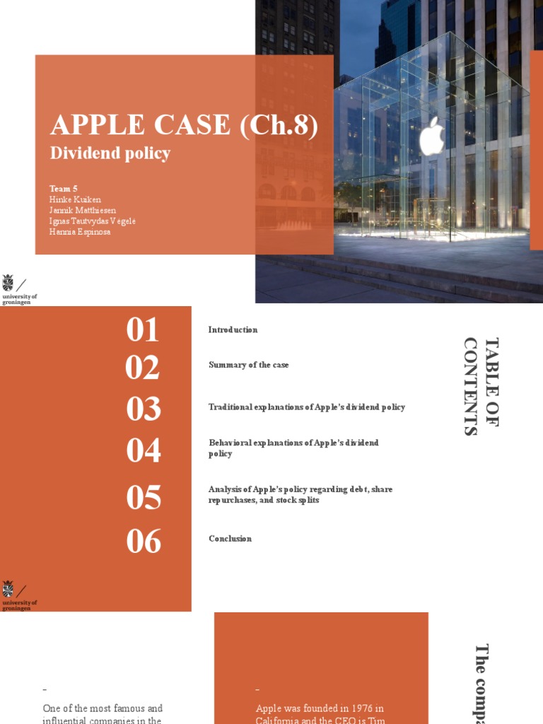 Apple Case PDF Dividend Stocks