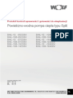 Dokument Techniczny - Protokol Kontroli Sprawnosci I Gotowosci Do Eksploatacji Powietrzno Wodna Pompa Ciepla Typu Split - 3064263 - 202208