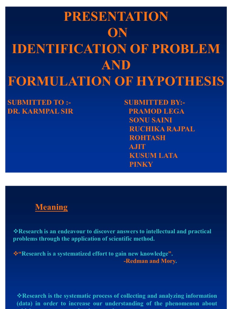 Understanding the Redman Hypothesis | PDF | Statistical Hypothesis ...