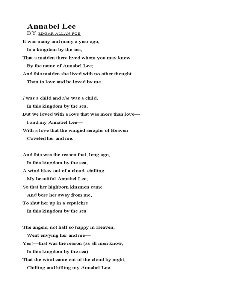 Annabel Lee PDF