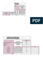 Plantilla Xls Hoja de Verificación