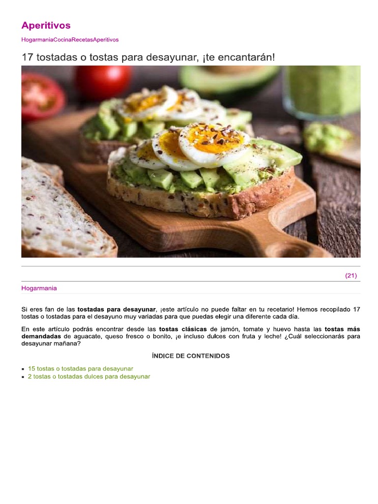 17 Tostadas | PDF