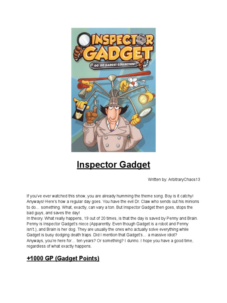 Inspector Gadget Jumpchain | PDF | Self-Improvement