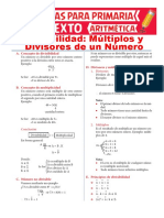 Múltiplos y Divisores de Un Número Para Sexto de Primaria