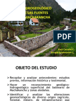 Diagnóstico Hidrogeológico Machakancha Prov. Calca Cusco