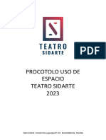 Protocolo Uso de Espacio Teatro Sidarte 2023