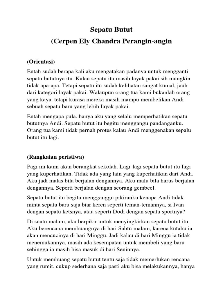 Sepatu Butut dan Kenangan Kakek | PDF