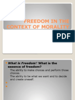 Freedom in The Context of Morality