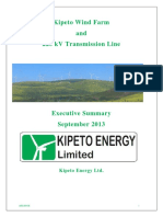 Kipeto Wind Farm and 220kV Line Executive Summary Report Final