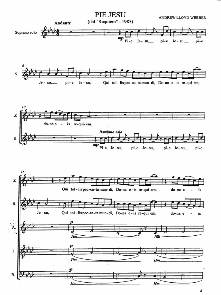 Webber - Pie Jesu | PDF