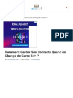 Comment Garder Ses Contacts Quand On Change de Carte Sim