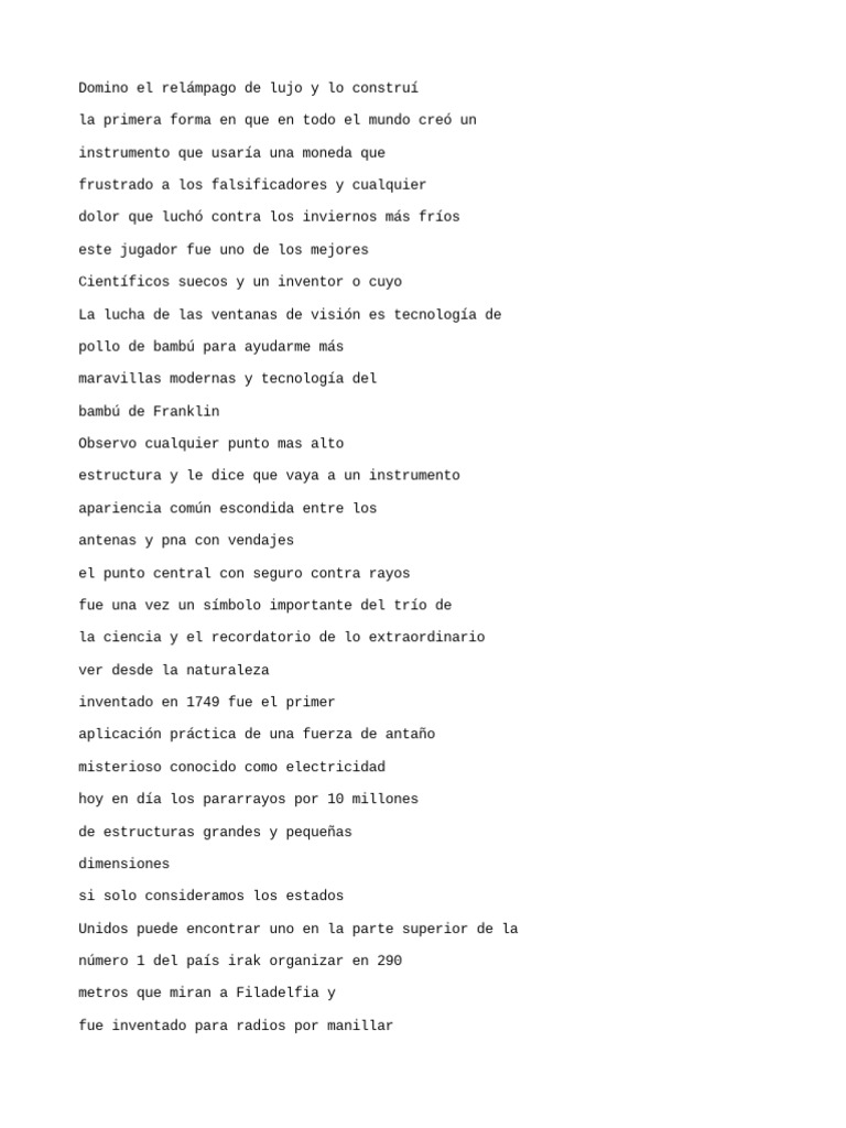 Franklin y el descubrimiento del rayo | PDF | Benjamin Franklin | Relámpago