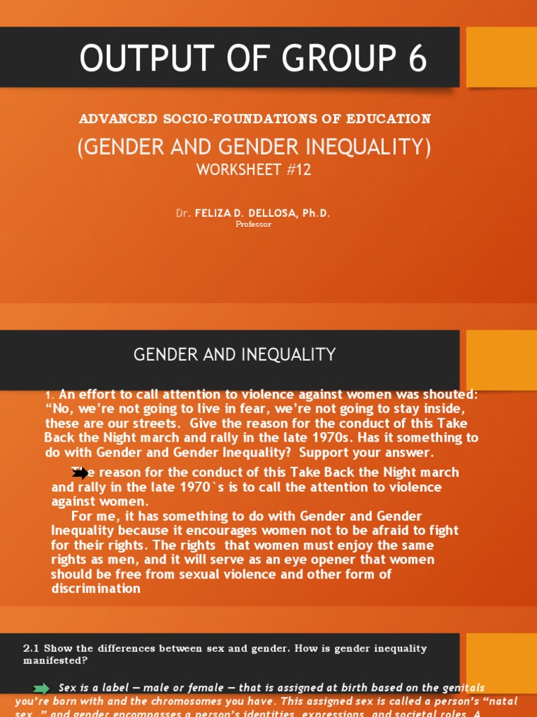 Gender Inequality and Violence Awareness | PDF | Gender Studies | Gender