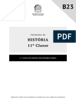 História 11 Classe: Programa de