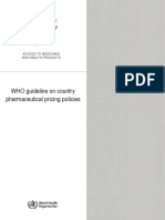 WHO Pharma Products Pricing Policy