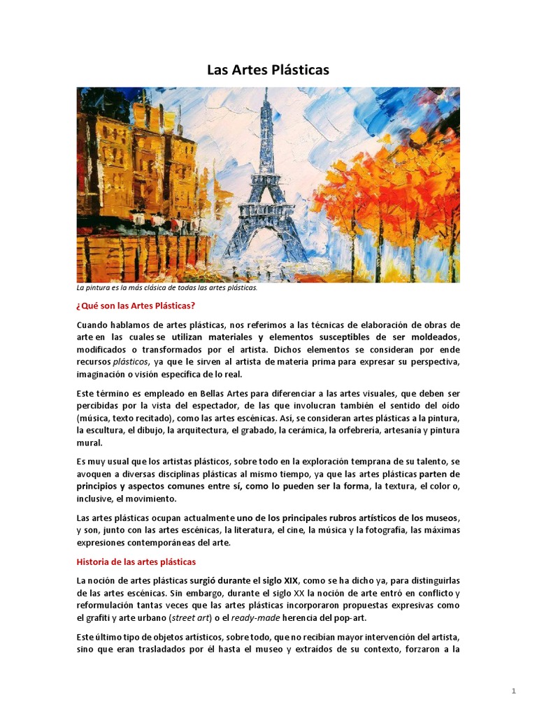 Definición y Tipos de Artes Plásticas | PDF | Color | Artes plásticas