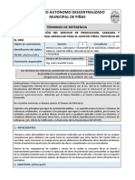 Gobierno Autonomo Descentralizado Municipal de Piñas: Términos de Referencia