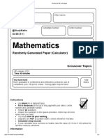 Practice GCSE Maths Paper Calcs