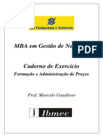 Caderno de Exercicios - Formação e Administração de Preços.