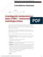Investigación Traslacional en Dolor (TRIP) - Instrumentos de Metrología Clínica - Facultad de Medicina Veterinaria