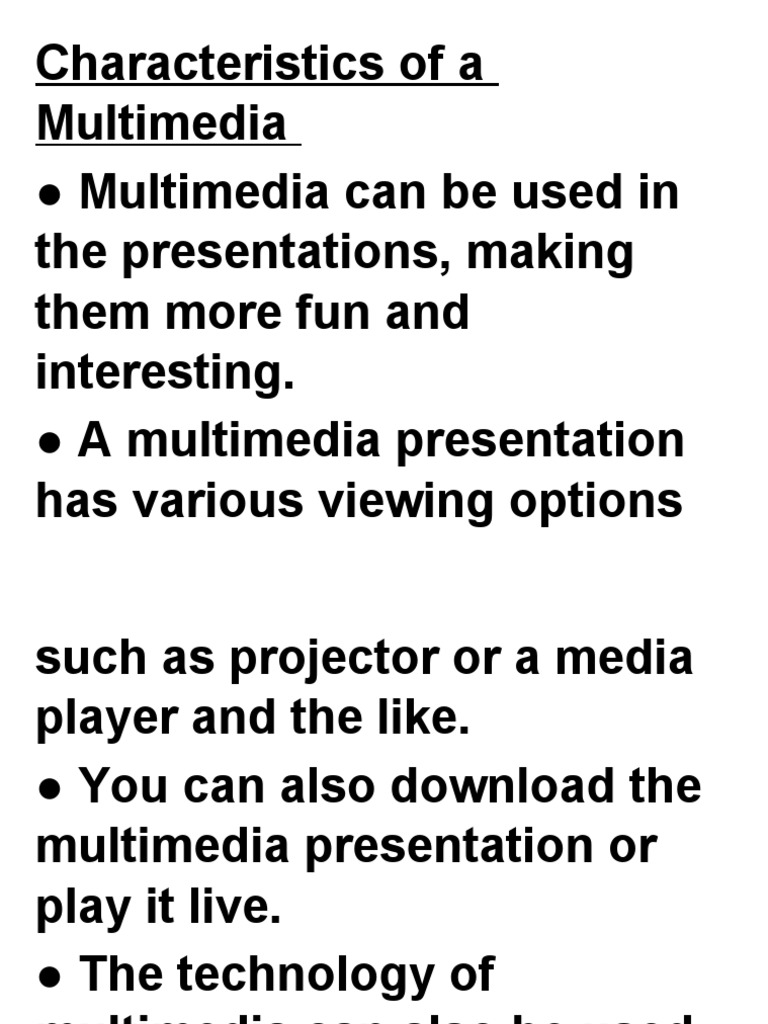 Characteristics of A Multimedia PDF